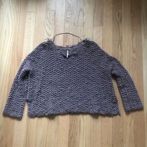 Free People Purple Knit Sweater